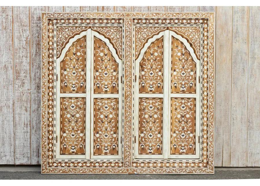 Royal Mibrab Marquetry Window Panel - de-cor - Brown