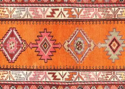 2'10"x13'7"1960s Turkish Oushak Runner - Nalbandian - Orange