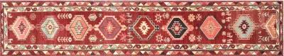 2'6"x13'6" 1960s Turkish Oushak Runner - Nalbandian - Red