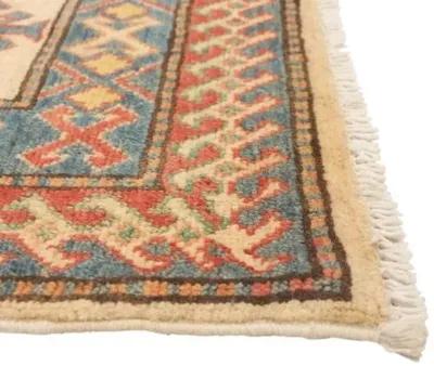 6'11"x9'8" Finest Gazni Handmade Rug - Beige - ECARPETGALLERY - Beige