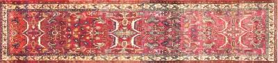 1960s Turkish Oushak Runner - 3' x 12'10" - Nalbandian - Red