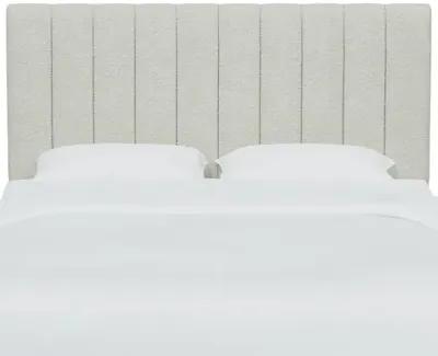 Delmar Bouclé Channeled Headboard - Snow - White