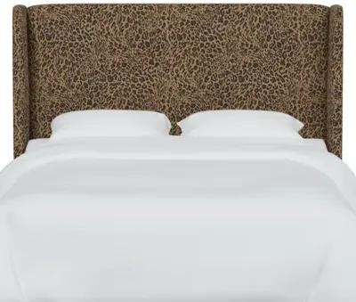 Kelly Pounce Wingback Headboard - Brown