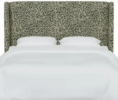 Kelly Pounce Wingback Headboard - Green