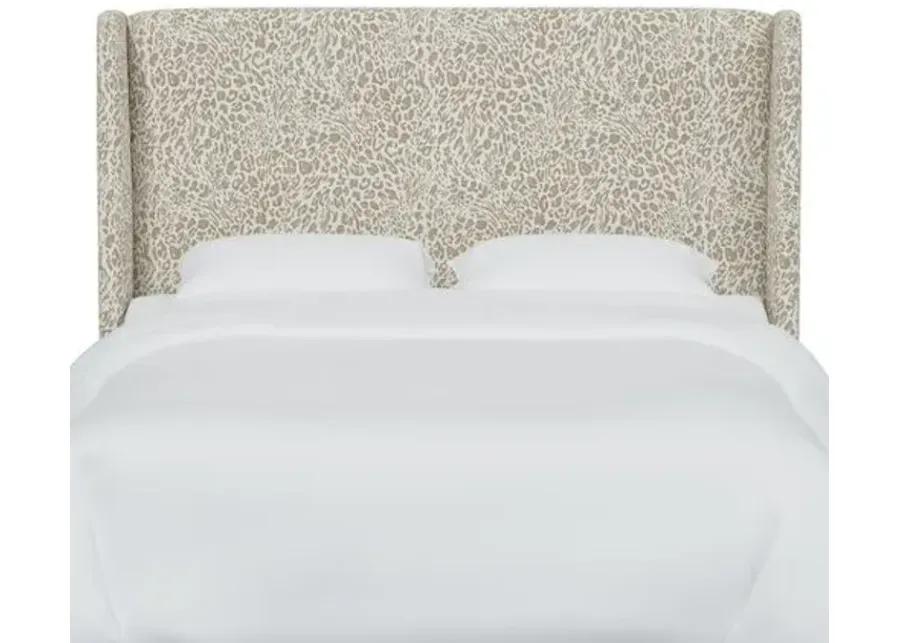 Kelly Pounce Wingback Headboard - Beige