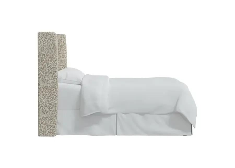 Kelly Pounce Wingback Headboard - Beige