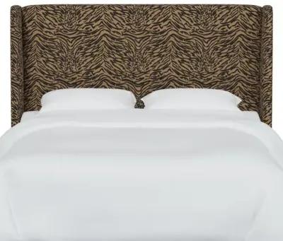 Kelly Lope Wingback Headboard - Brown