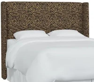 Kelly Lope Wingback Headboard - Brown