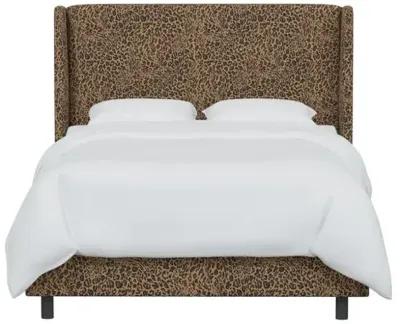 Kelly Pounce Wingback Bed - Brown, Comfortable, Durable