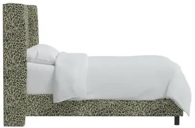 Kelly Pounce Wingback Bed - Green, Comfortable, Durable