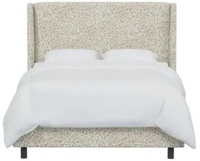 Kelly Pounce Wingback Bed - Beige, Comfortable, Durable