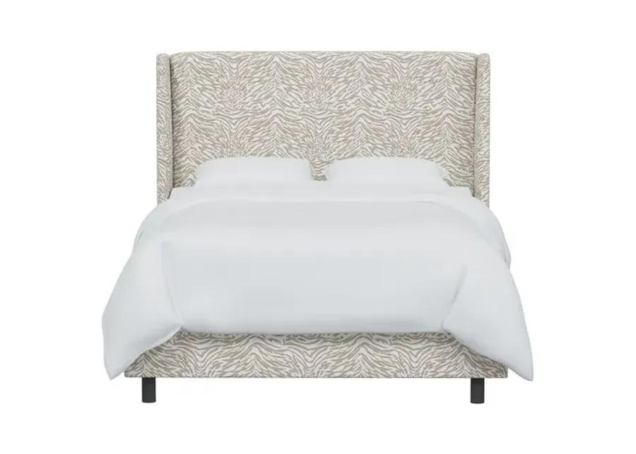 Kelly Lope Wingback Bed - Beige, Comfortable, Durable