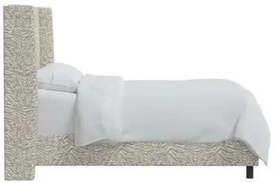 Kelly Lope Wingback Bed - Beige, Comfortable, Durable