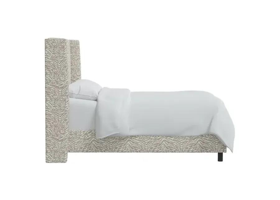 Kelly Lope Wingback Bed - Beige, Comfortable, Durable