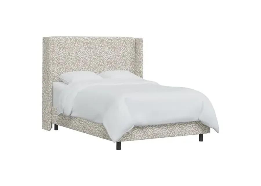 Kelly Lope Wingback Bed - Beige, Comfortable, Durable