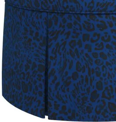 Liza Pounce Skirted Ottoman - Blue