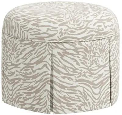 Liza Lope Skirted Ottoman - Beige