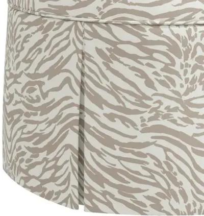 Liza Lope Skirted Ottoman - Beige