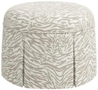 Liza Lope Skirted Ottoman - Beige