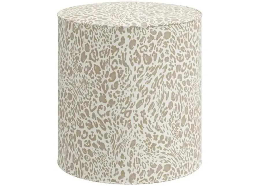 Harper Pounce Round Ottoman - Beige