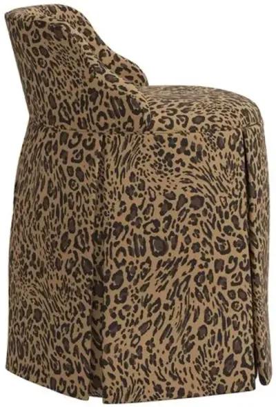 Addie Pounce Vanity Stool - Brown - Versatile, Comfortable, Functional - Made in The USA