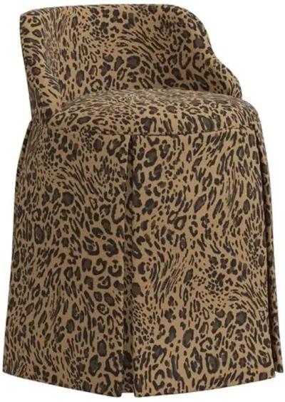 Addie Pounce Vanity Stool - Brown - Versatile, Comfortable, Functional - Made in The USA