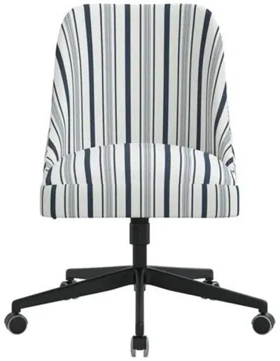 Celeste Luli Stripe Desk Chair - Blue