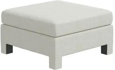 Bryn Bouclé Ottoman - White