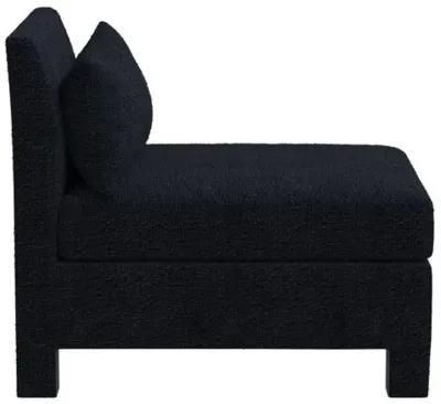 Bryn Bouclé Slipper Chair - Black