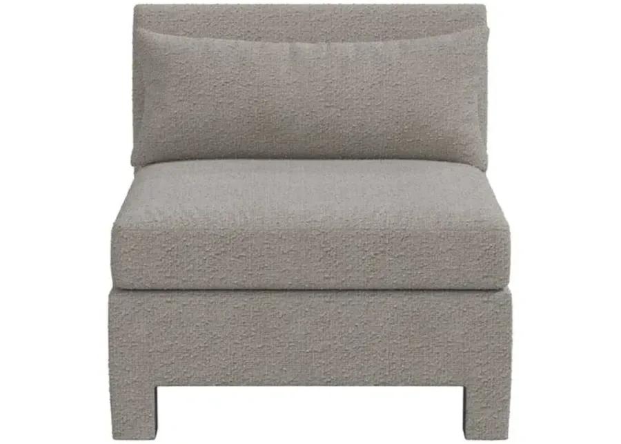 Bryn Bouclé Slipper Chair - Gray