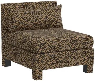 Bryn Lope Slipper Chair - Brown