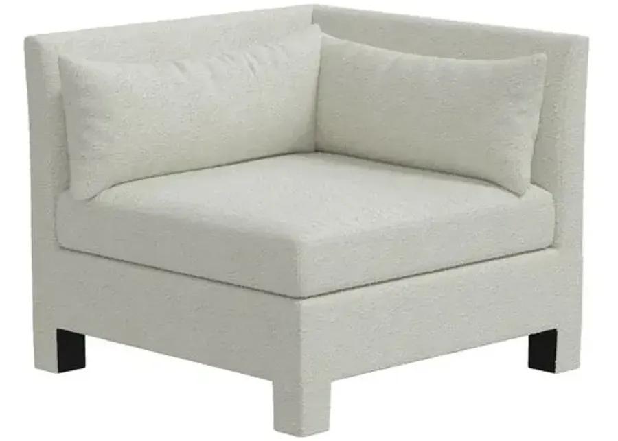 Bryn Bouclé Corner Chair - White