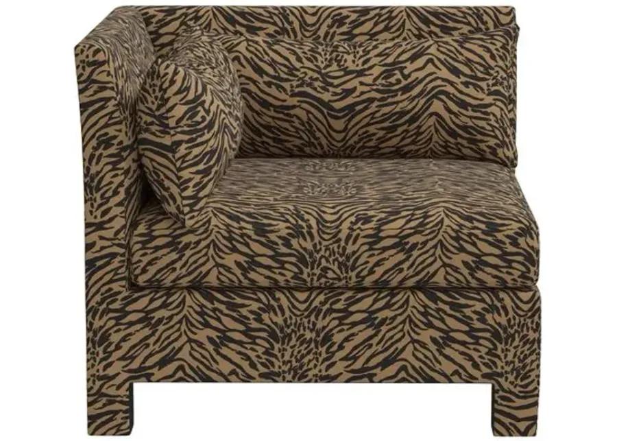 Bryn Lope Corner Chair - Brown