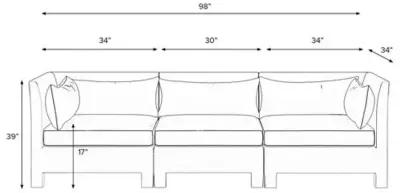 Bryn 3-Pc Bouclé Sofa