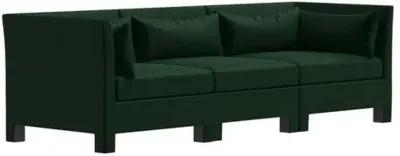 Bryn 3-Pc Velvet Sofa - Emerald