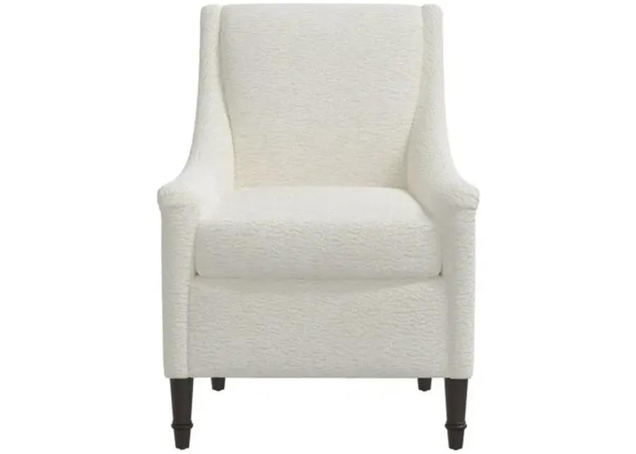 Holmes Sheepskin Accent Chair - Natural - White, Comfortable, Durable, Cushioned