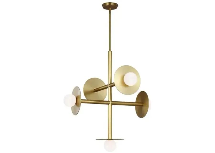 Visual Comfort - Nodes Large Chandelier - Burnished Brass - Gold