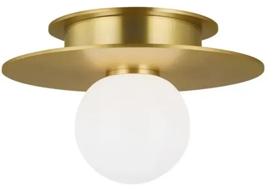 Visual Comfort - Nodes Small Flush Mount - Burnished Brass - Gold