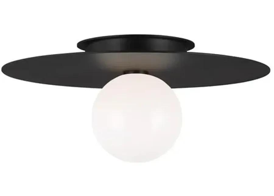 Visual Comfort - Nodes Large Flush Mount - Midnight Black