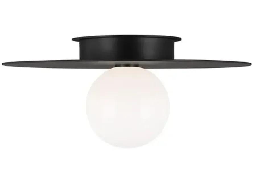 Visual Comfort - Nodes Large Flush Mount - Midnight Black