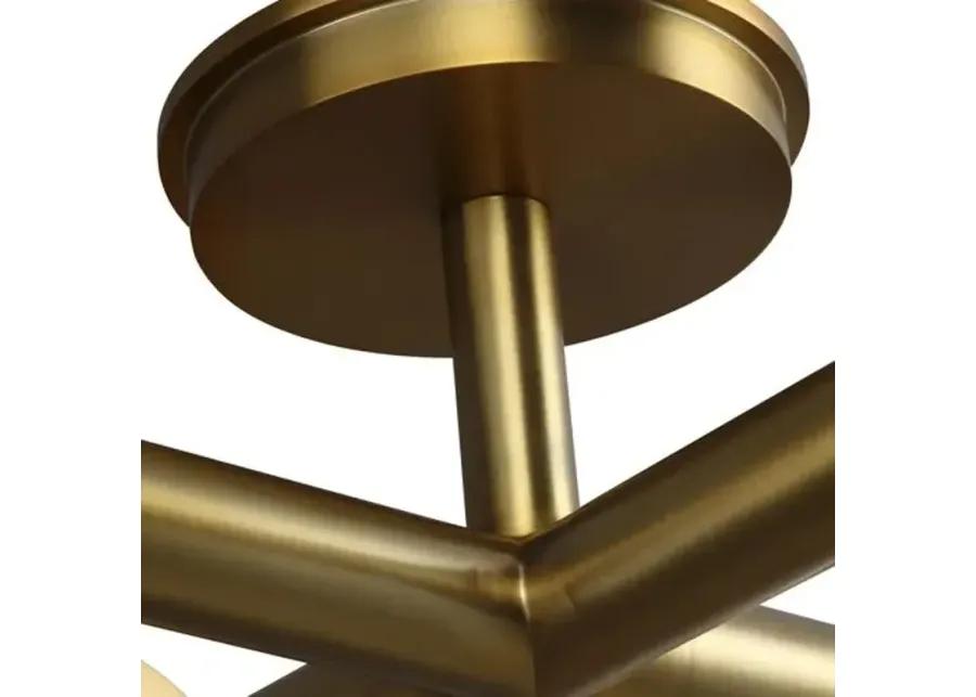 Visual Comfort - Nodes Semi Flush Mount - Burnished Brass - Gold