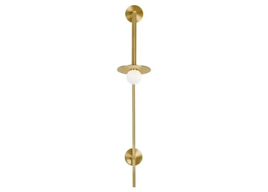 Visual Comfort - Nodes Large Pivot Sconce - Burnished Brass - Gold