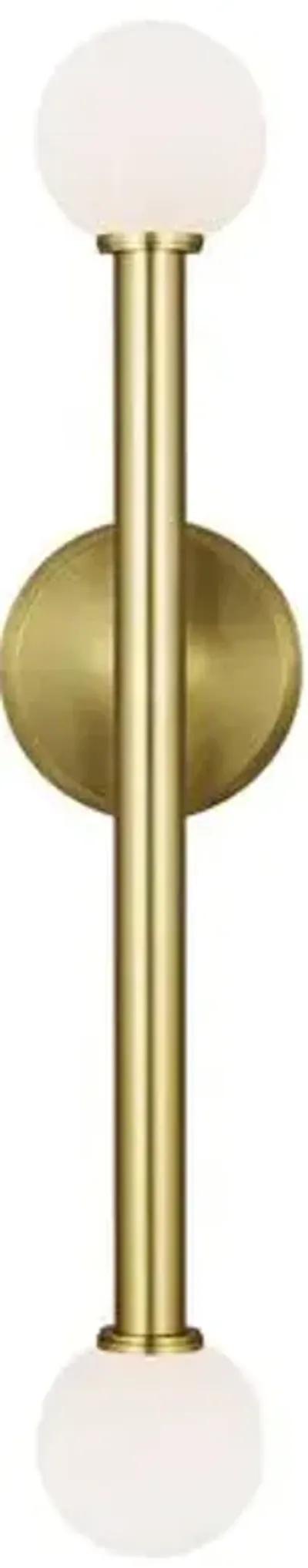 Visual Comfort - Nodes Double Sconce - Burnished Brass - Gold