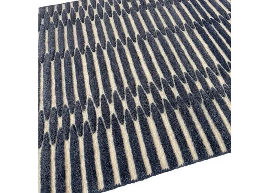 3'x10' Soho Handmade Rug - Ivory/Blue - F.J. Kashanian - Blue