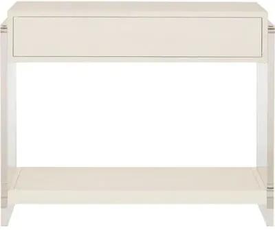 Coastal Living Meg 2-Drawer Nightstand - White/Acrylic