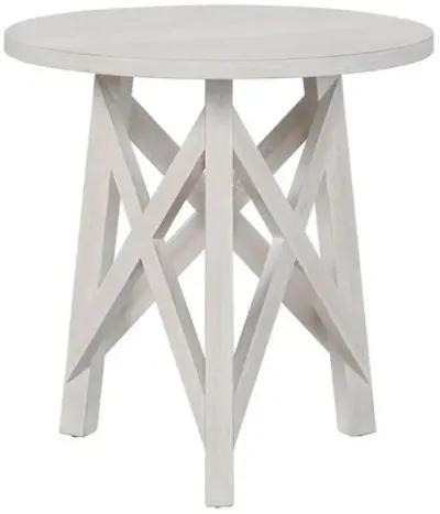 Leanna Side Table - Whitewash