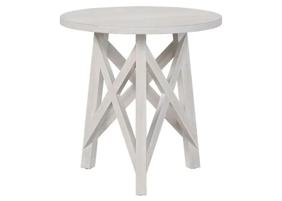 Leanna Side Table - Whitewash