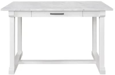 Kyra 60" Stone Counter Table - White