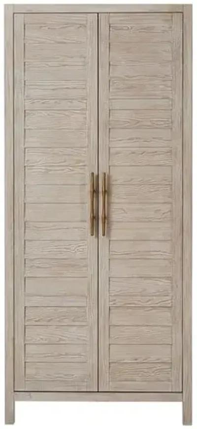 Hailey 80" Tall Cabinet - Oat - Beige