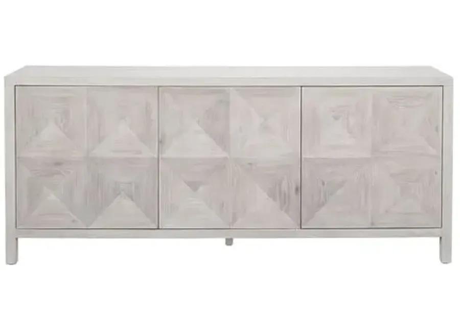 Elsa 76" Credenza - Whitewash - Ivory